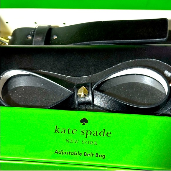 New Kate Spade Black Bow Belt Bag - Picture 10 of 11